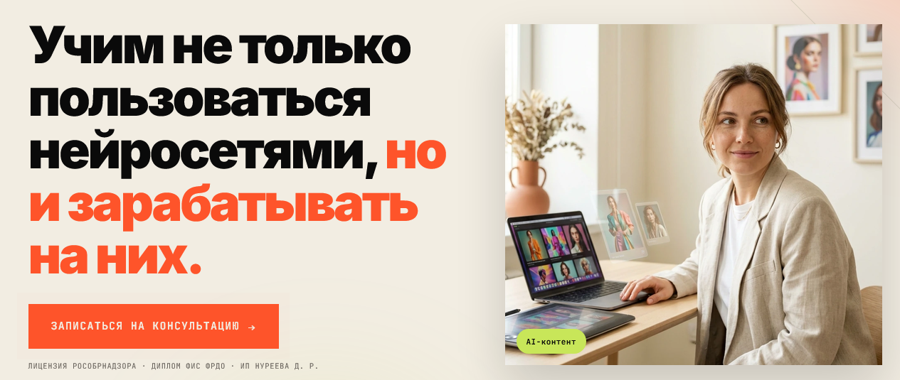 Нейроконтент / ВШИИ - менеджер. Учим зарабатывать на нейросетях
