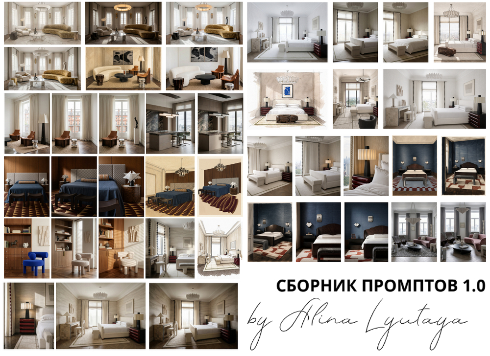Alina Lyutaya / Алина Лютая - Сборник 1.0 - Промпты для интерьерной визуализации