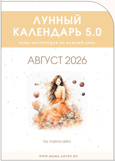 mama.astro - Лунный календарь 5.0. Ваша инструкция на каждый день (Август 2026)
